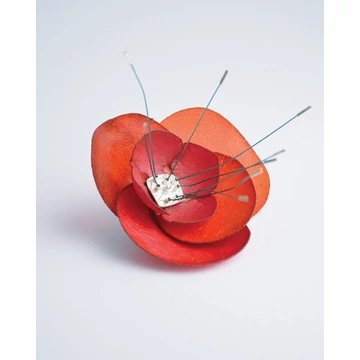 Bazsarózsa brosstű - Peony brooch